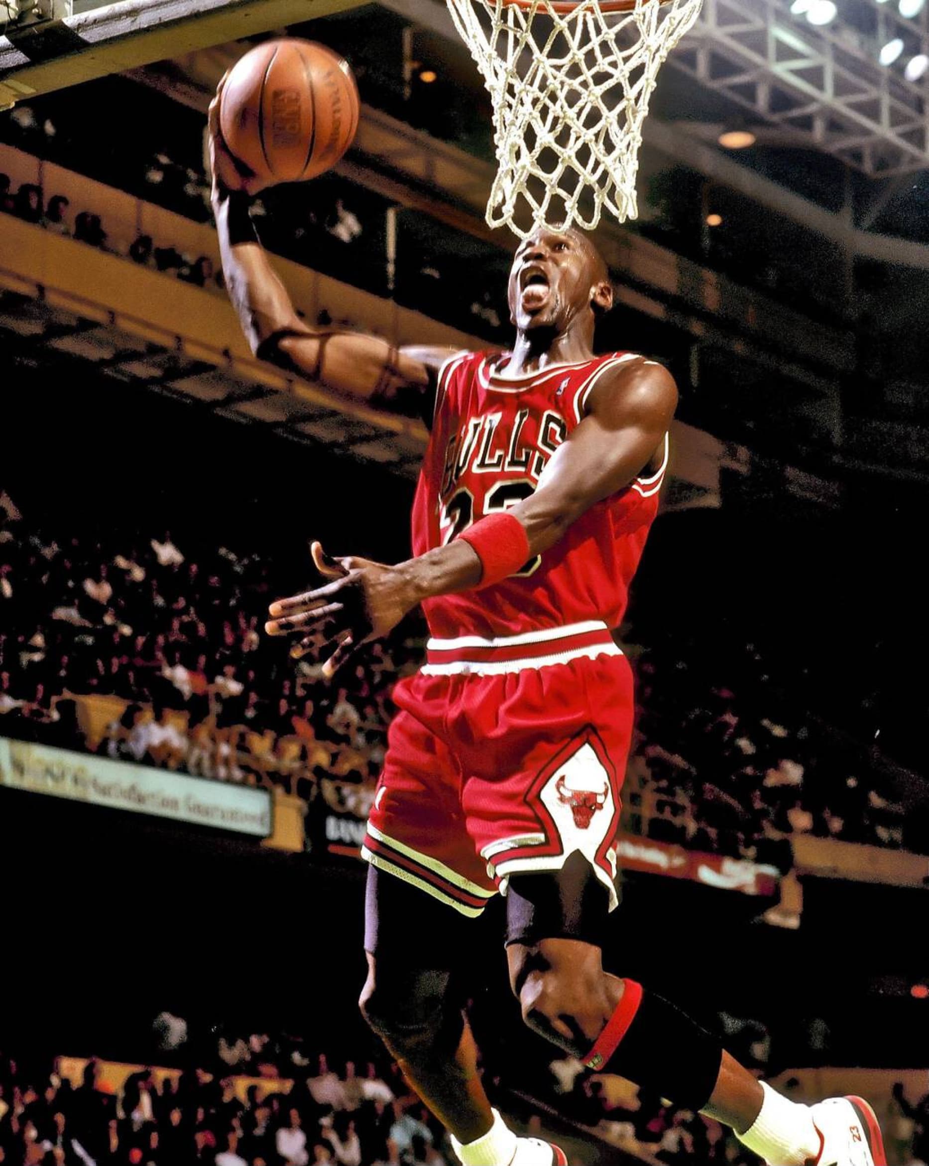 NBA — Michael Jordan dunking in game